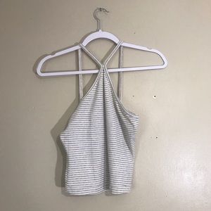 striped halter tank top